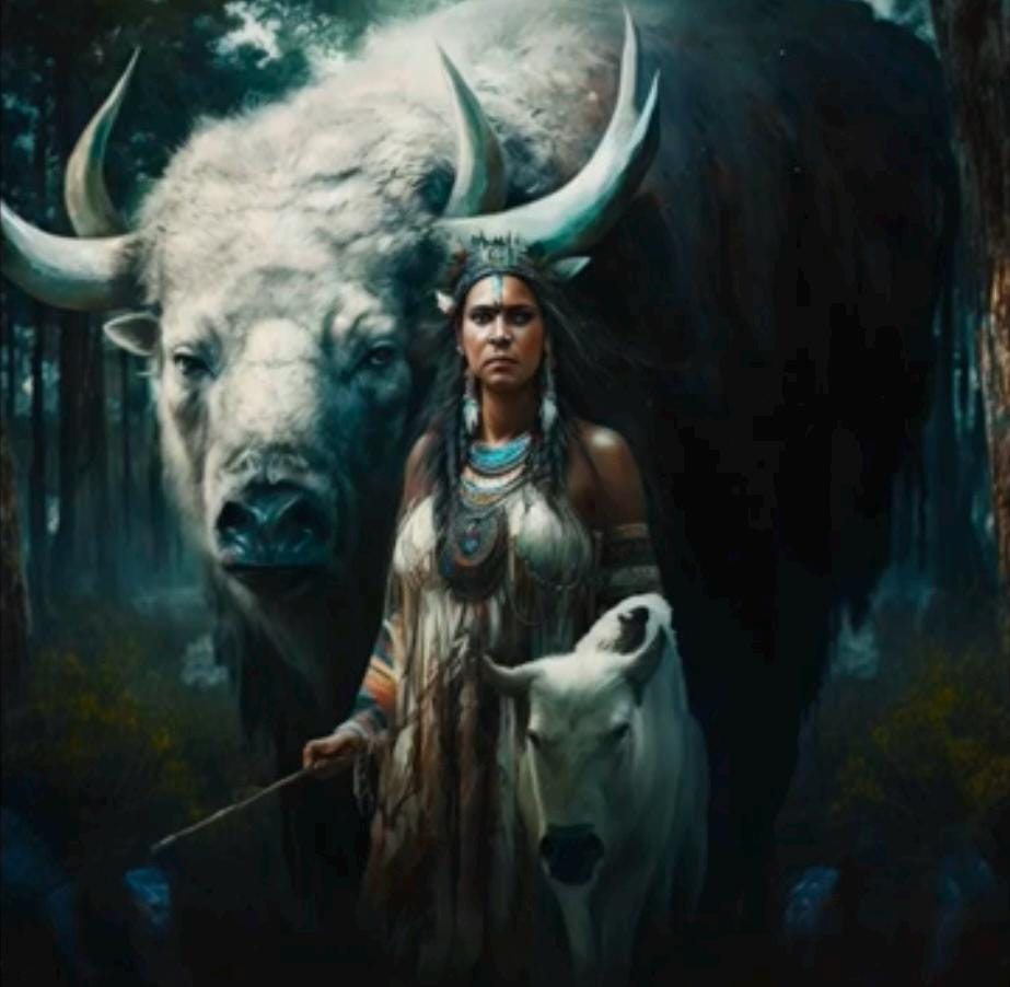 White Buffalo Calf Woman Sandalwood Mala