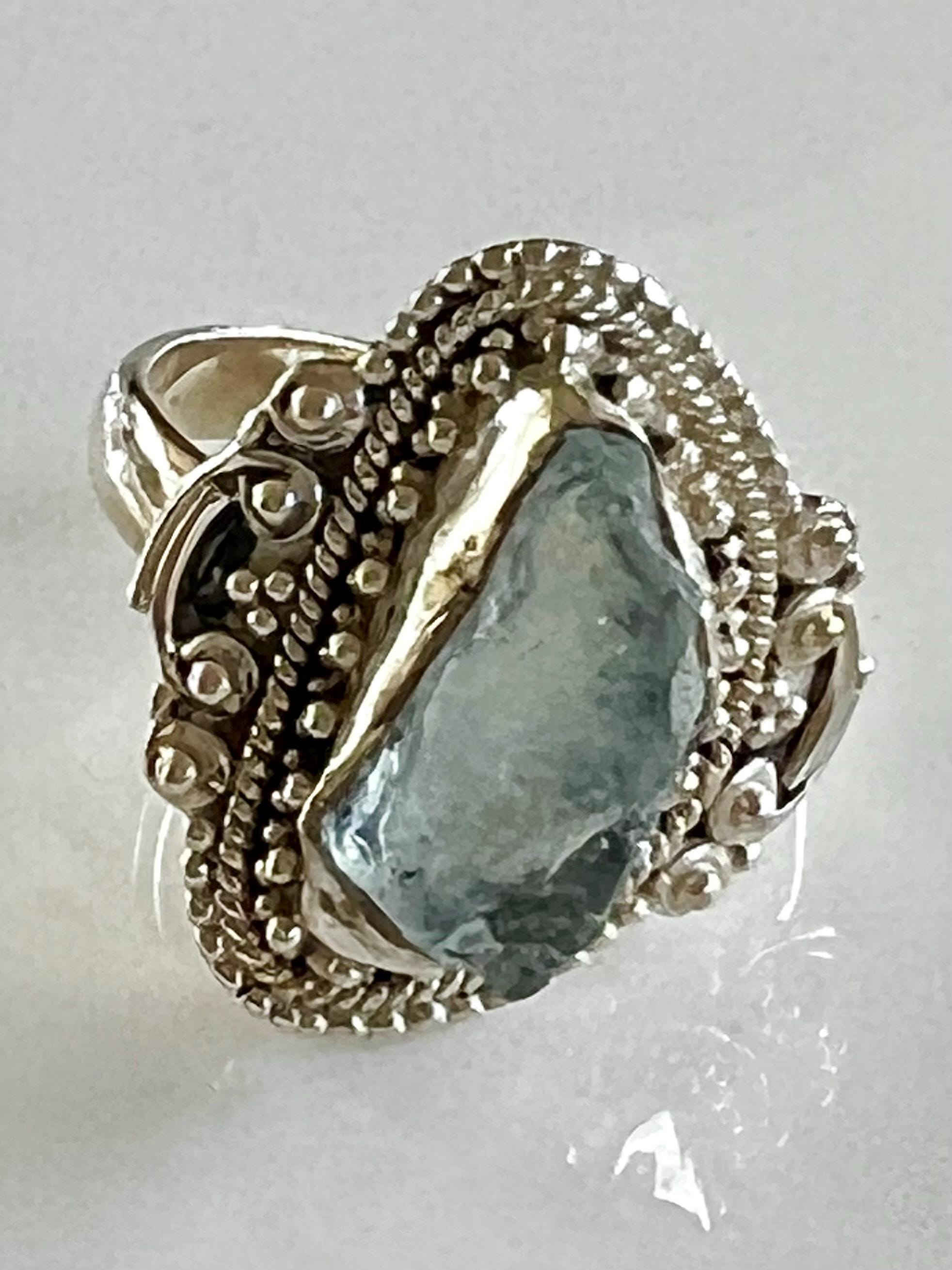 New Earth Aquamarine Ring