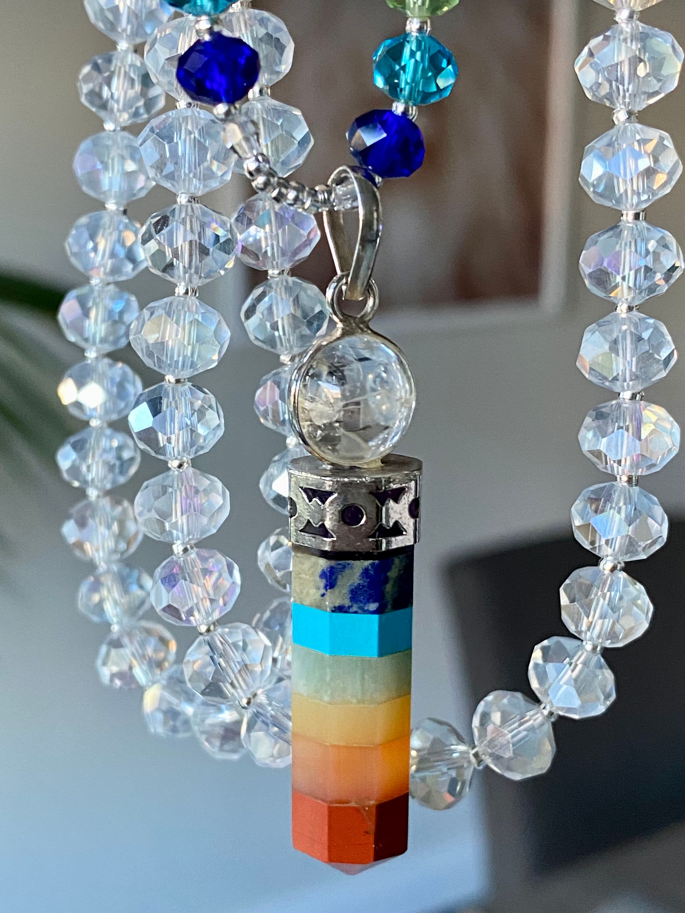 Chakra Crystal OM Mala