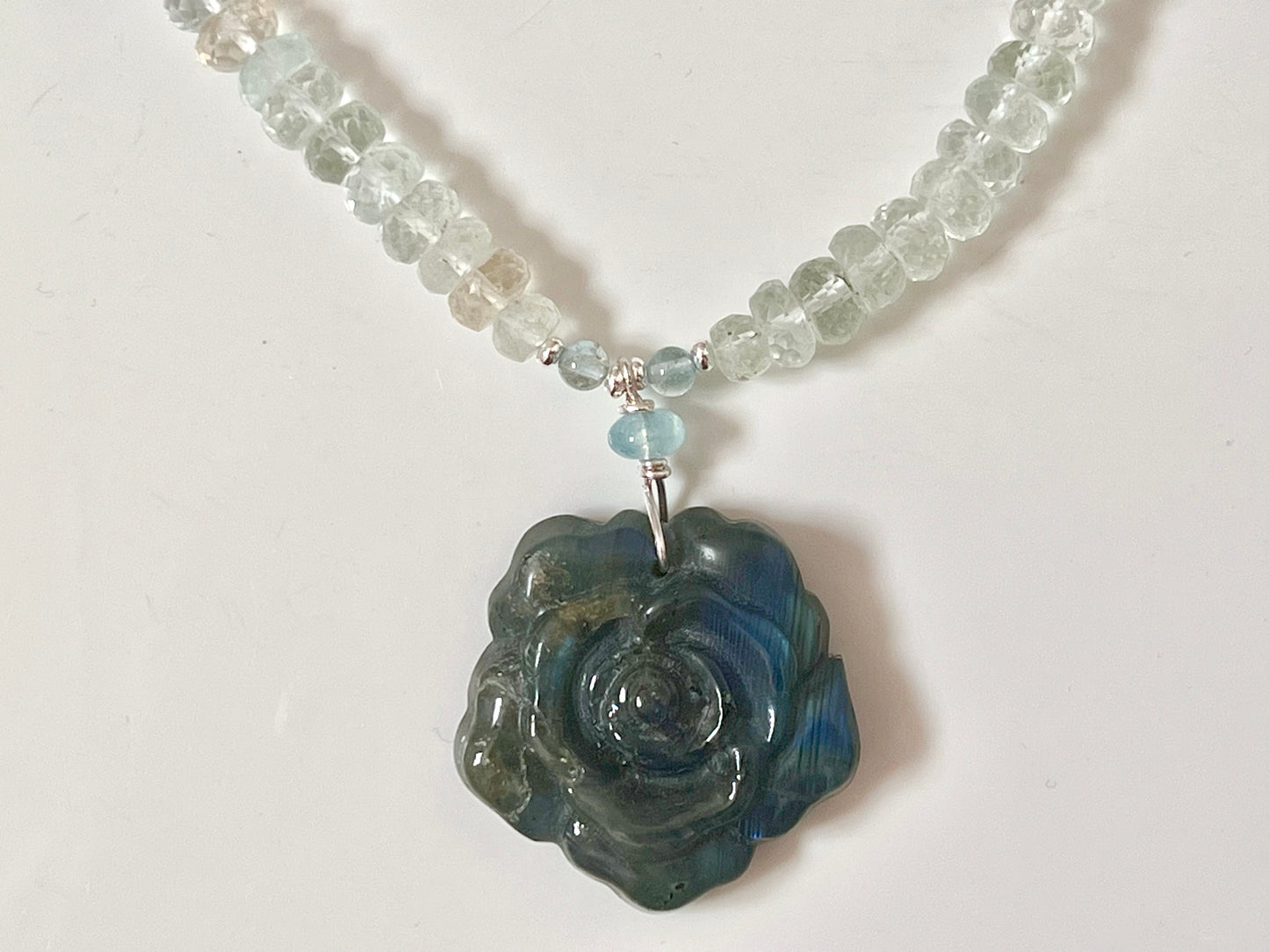 Blue Rose Priestess Mala