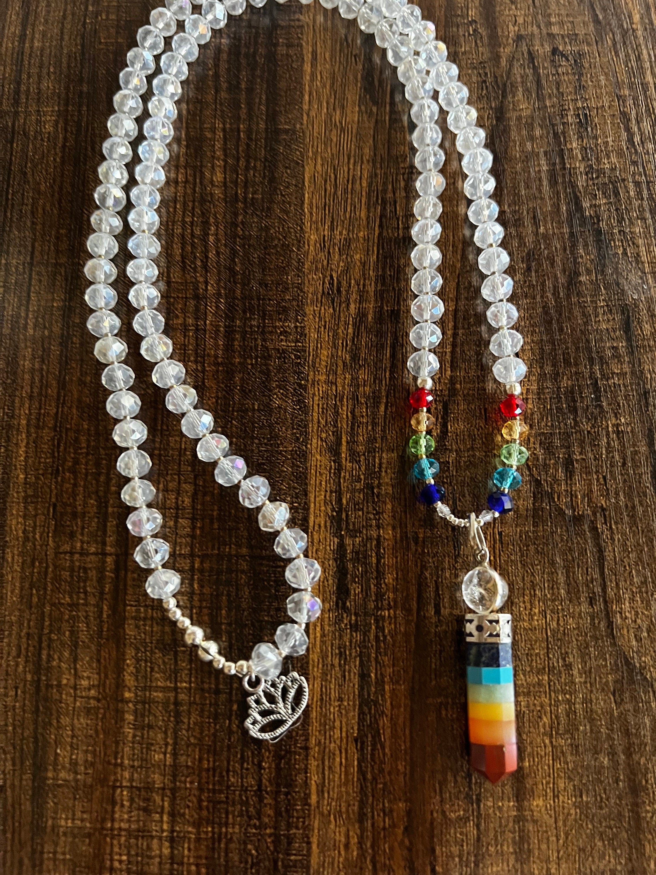 Chakra Crystal OM Mala