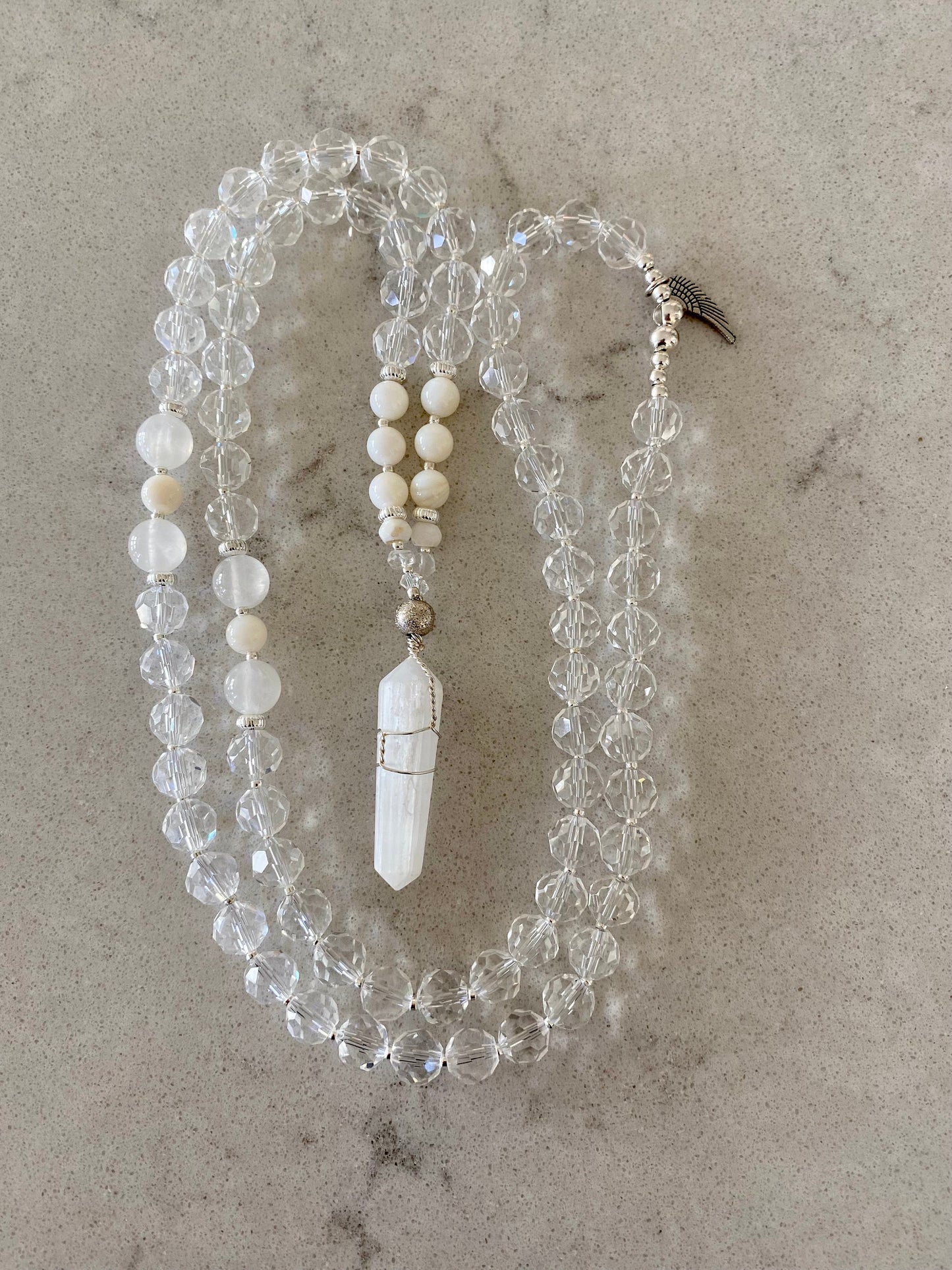 White Flame Healing Mala