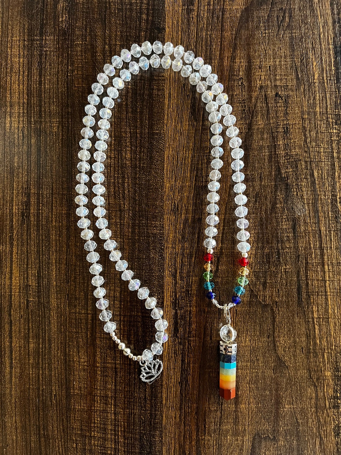 Chakra Crystal OM Mala